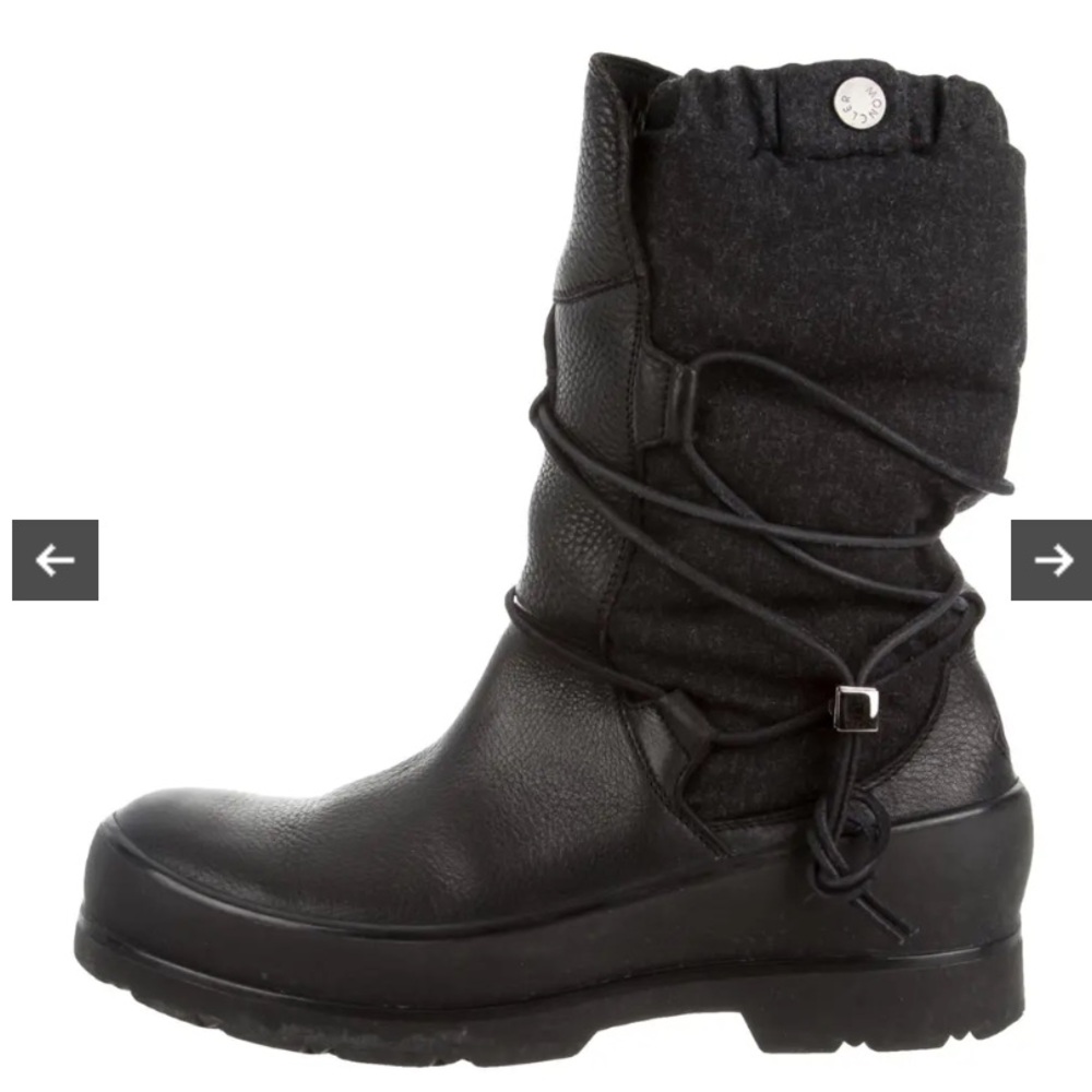 Moncler Leather Boots Size 43 / US 10